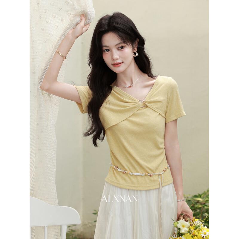 Elegant French Style Short Sleeve T-shirt