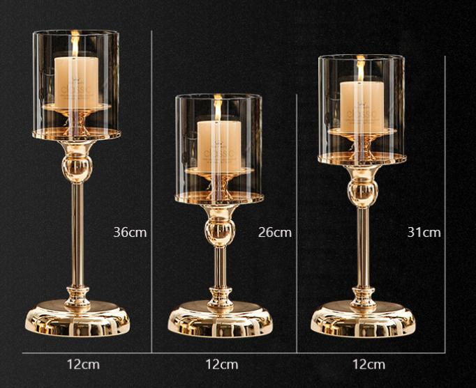 Wedding Supplies Wedding Party Table Decorations Metal Glass Candle Holders Lanterns Jars for Home Dining for Candlelight Dinner