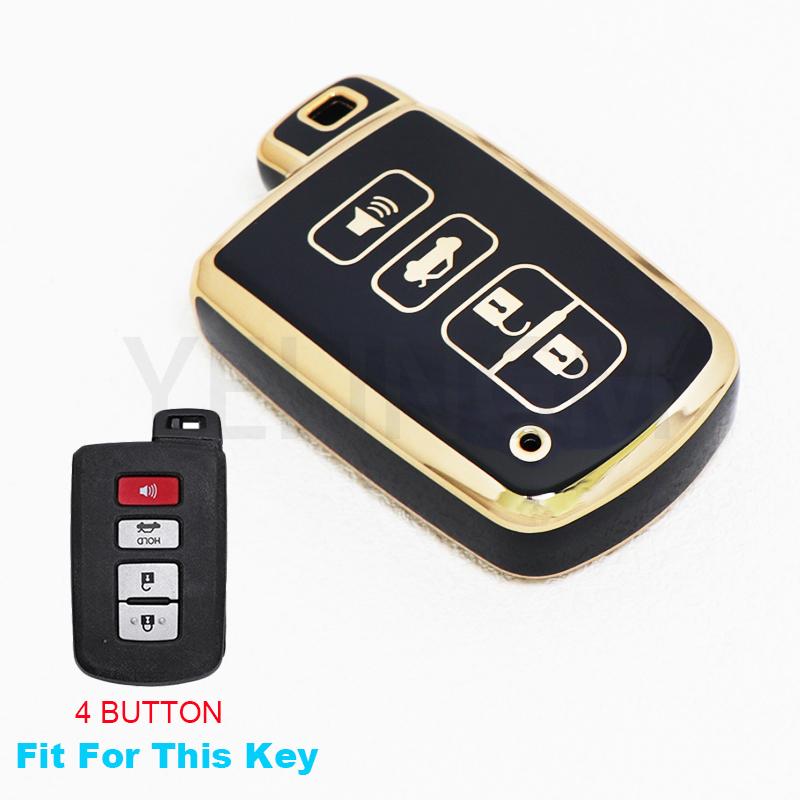 4Buttons Car Key Case Cover For Toyota Camry Corolla RAV4 Highlander Avalon 2015 - 2017 Smart Control Protector Shell Holder