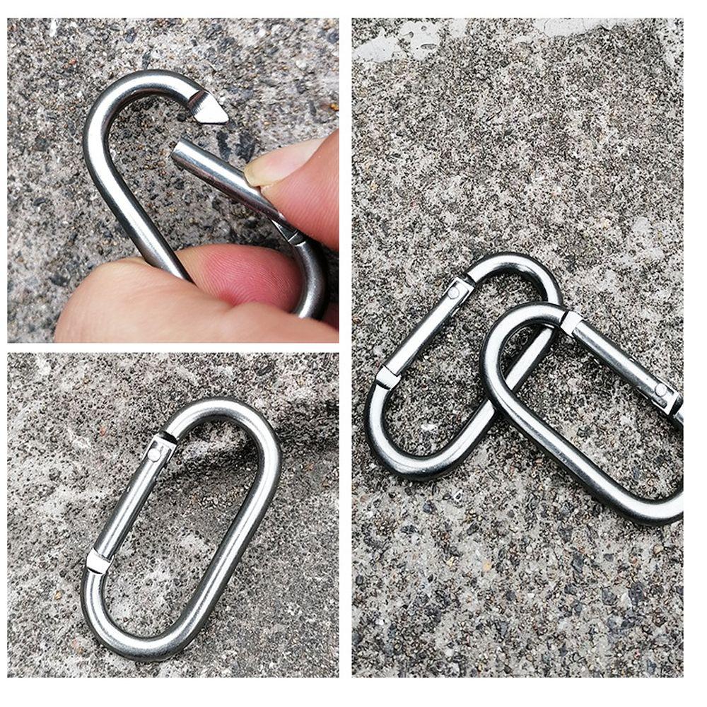 Sikker Oval Fiske Metall Karabiner Hengende Spenne Nøkkelring Klemme Kroker