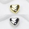 Metal Beads Big Heart Pendant 3D Heart Charm for Jewelry Making Charm DIY Gifts Bracelets Necklace Heart Bead with Hole