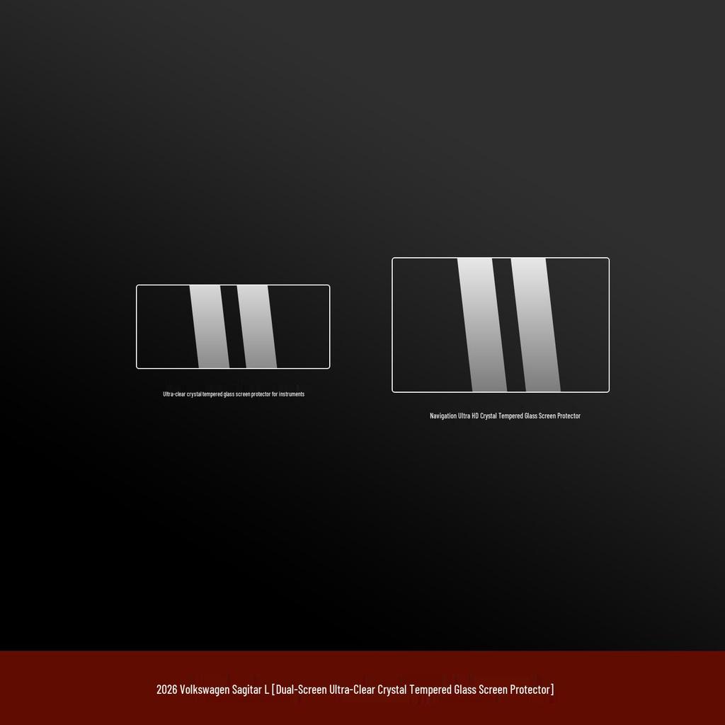 Navigation Screens and Interior Trim Tempered Glass for 26 Volkswagen Sagitar L Models