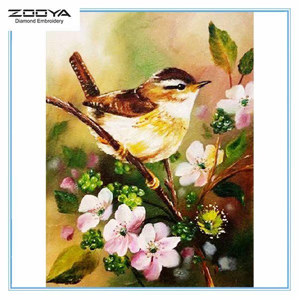

ZOOYA DIY 3D Алмазная вышивка Крестиком Главная Декор Птица Цветок