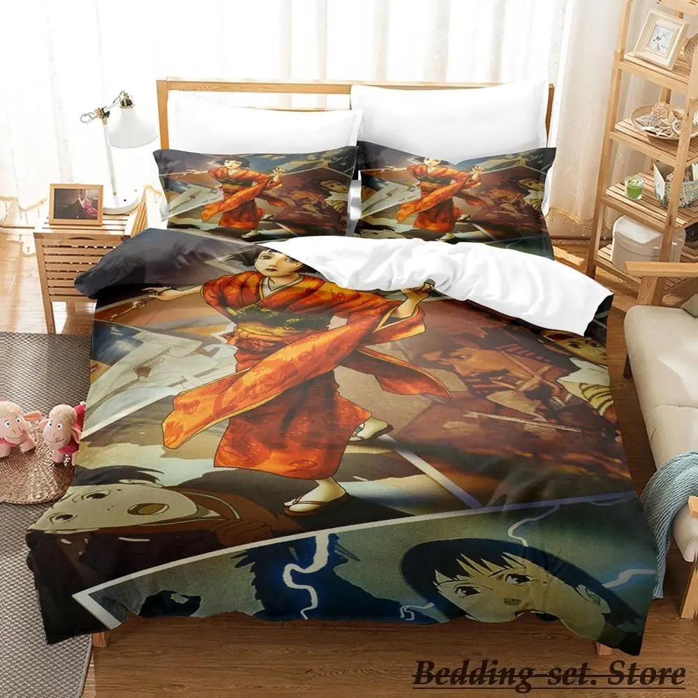 New konsatoshi Bedding Set Single Twin Full Queen King Size Bed Set Aldult Kid Bedroom Duvetcover Sets Anime Bed Kawaii