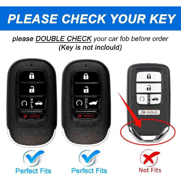 Montague Key Fob Cover For Honda With Keychain, Premium TPU Key Case Shell For 2024   Honda Accord, Civic, HR-V, CR-V, Pilot Remote Smart Car Key Fob