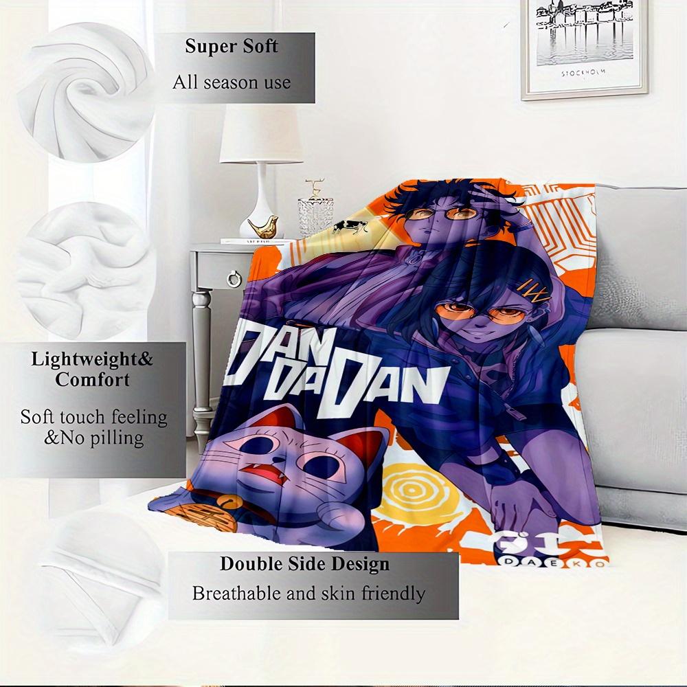 1pc Dandan,Alien,CatDigital Print Fleece Blanket - Contemporary Style, Suitable for All Seasons, Perfect for Home, Travel, or Camping - Mach