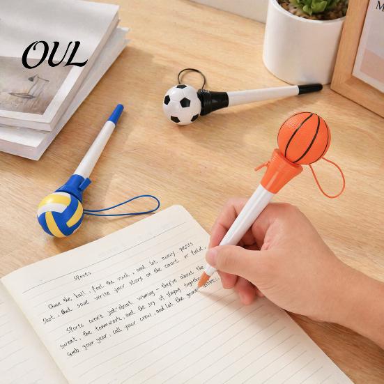 Tactile Sensory Writing Pens Sport Funny Pen, Volleyball/Tennis/Rugby/Basketball/Football/Baseball Design, Creative Decompression Student Gift