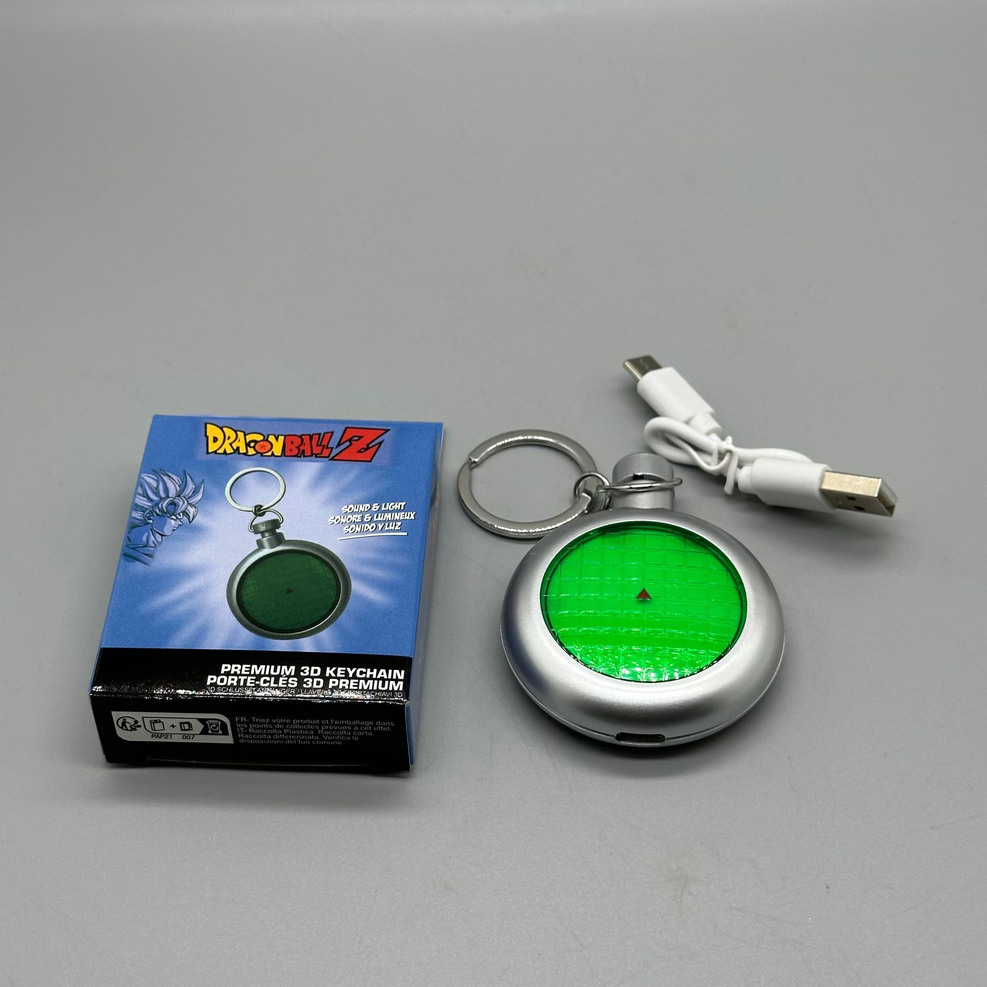 

Radar Keychain Rechargeable Sound & Light Feature Backpack Ornament Collectible Gift For Fans