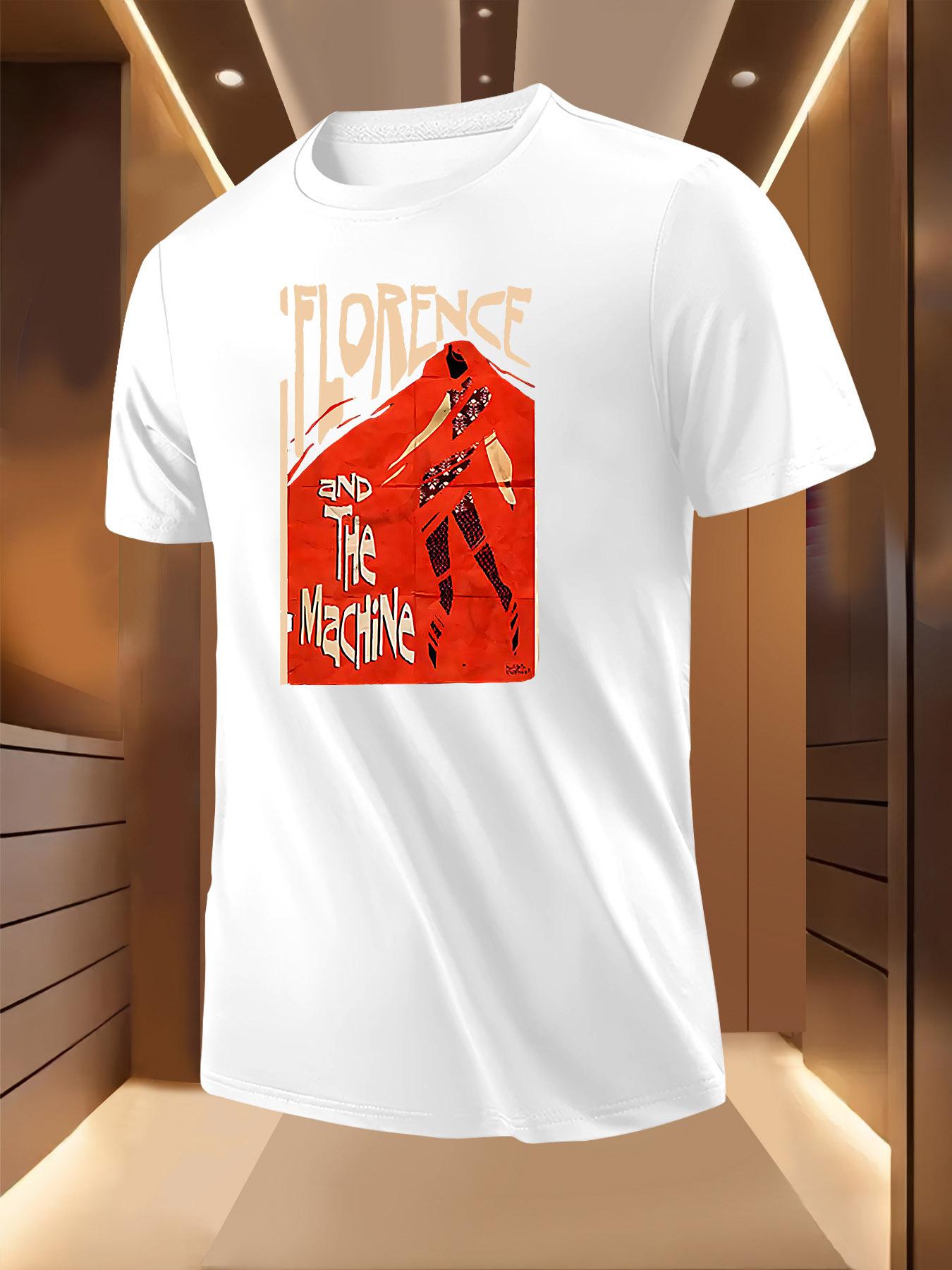 Florence Machine Graphic Tshirt - Black with Orange Lette... L
