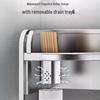 Stainless Steel 3-Tier Kitchen Spice Rack with Cutting Board Holder