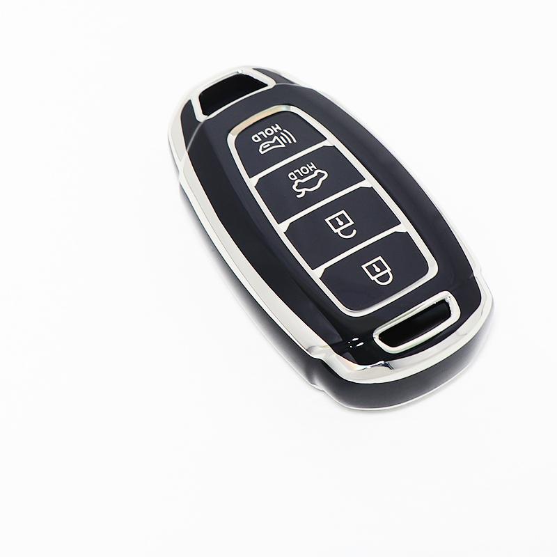 3/4/5 Buttons For Hyundai Encino Kona Solaris Azera Grandeur Elantra Santa I30 Ix35 Accent Fe Shell Fob Tpu Car Key Case Cover