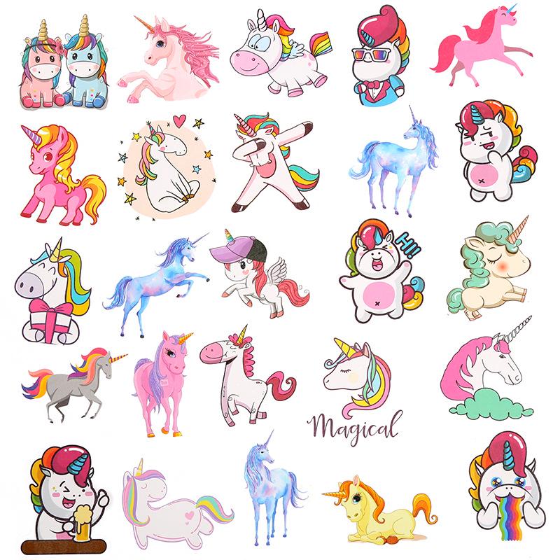 50 Unicorn Graffiti Stickers: Cartoon Designs for Cars, Computers, Guitars, and Suitcases