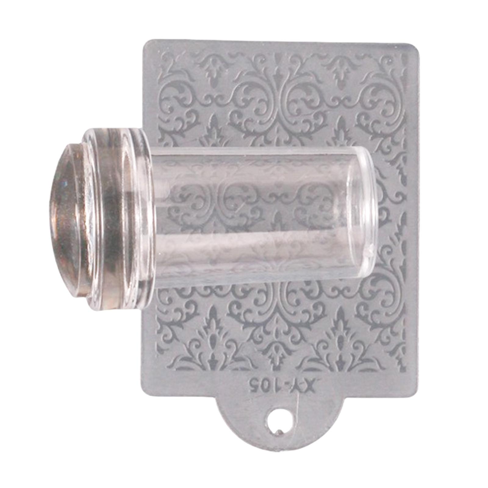 

Прозрачный силиконовый набор штампов для французского нейл-арта со скребками, круглый видимый корпус, желе для штамповки ногтей и дизайна маникюра прозрачный