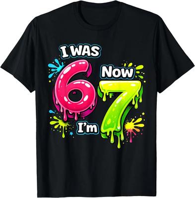 Ich war 6 Jetzt bin ich 7 Lustiges 67 Meme Jahre Alt Geburtstag T-Shirt