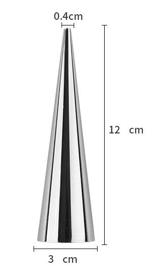 10x Molds for Baking Cream Tubes 12cm Stainless Steel