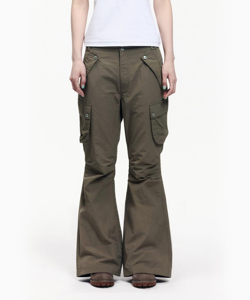 AAKAM Flare Ripstop Cargo Pants (Khaki)