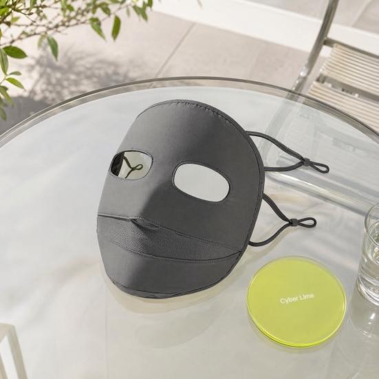 Soft Ice Silk Face Guard, Full Face Protection Face Shield, Breathable Holes Facekini with Elastic Ear Loop for Outdoor Activities Eye Forehead Neck