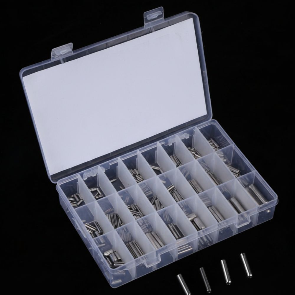 280pcs Stainless Steel Slotted Spring Pin M1.5-M8 Metric Spring Tension Pin Slotted with Box Roll Pin for Mechanical Industry