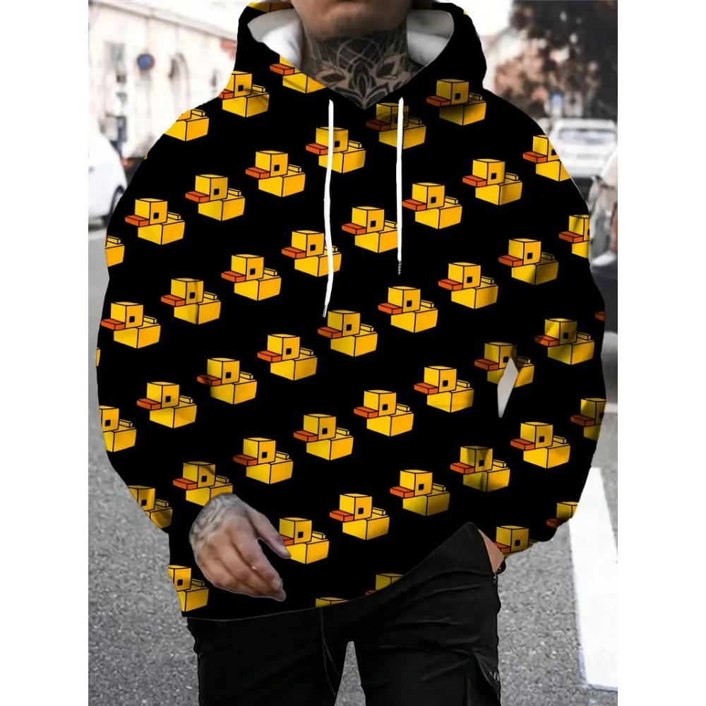 Graffiti Cartoon Pattern Man Hoodie Funny 3D Printed Sweatshirts Autumn New Casual Long Sleeves Pullover Unisex Tops Sweatshirt