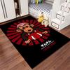 Monkey Design Red Stripes Carpet suitable as a non-slip mat for the living room or bedroom sofa