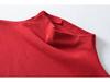 Pure Desire High Neck Slim Fit Mid-Sleeve Dress for Women – Waist-Cinched Hip-Hugging Skirt