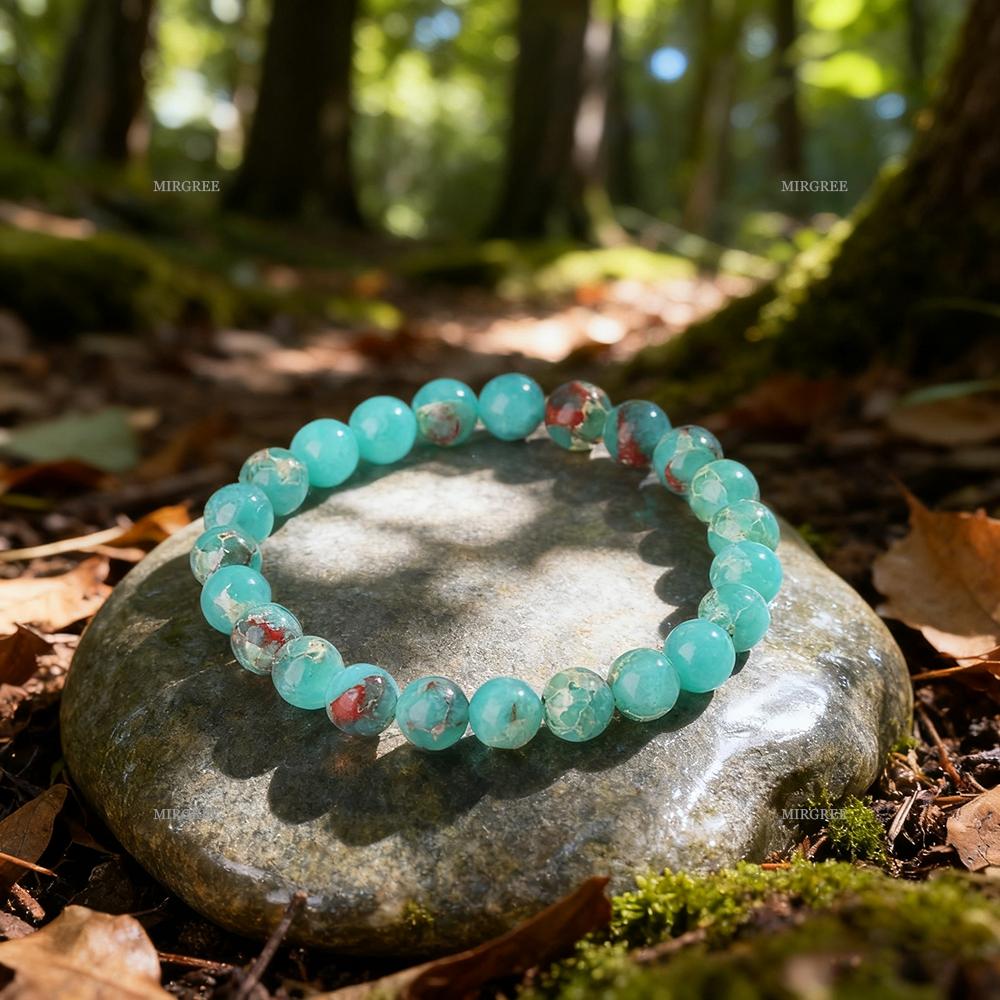 1pc Bead Bracelet, Natural Stone Handmade Elastic Jewelry,suitable for Both Men and Women,perfect for Daily Wear and Gift Giving