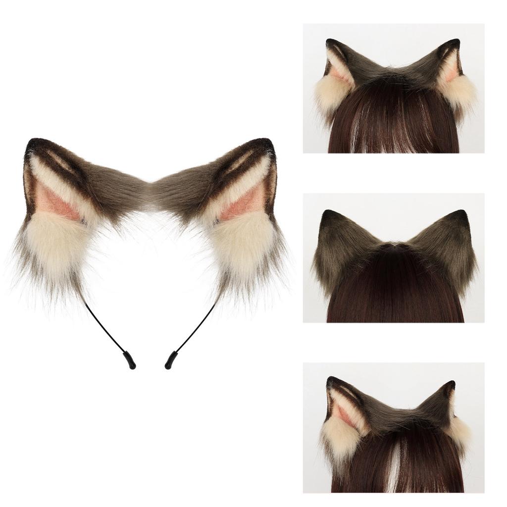 Cute Cat Ear Headband Plush Headpieces Comfortable Hair Accessory for Women and Girls Party Headwear Funny Hairband