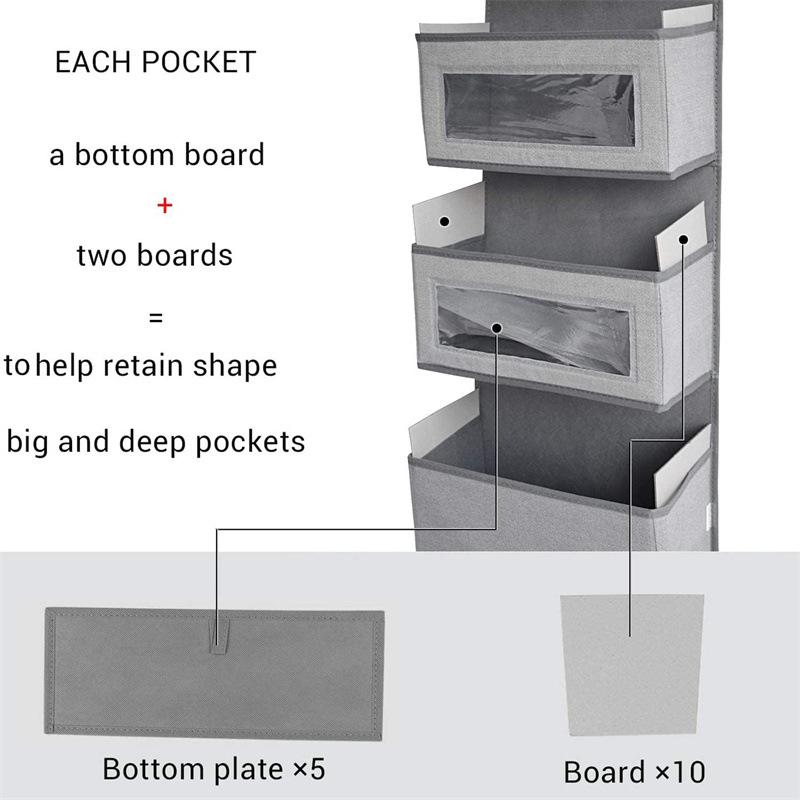 Four-layer Five-layer Non-woven Door Storage Hanging Bag Hanging Closet Storage Bag Hanging Bag Clothing Storage Hanging Bag