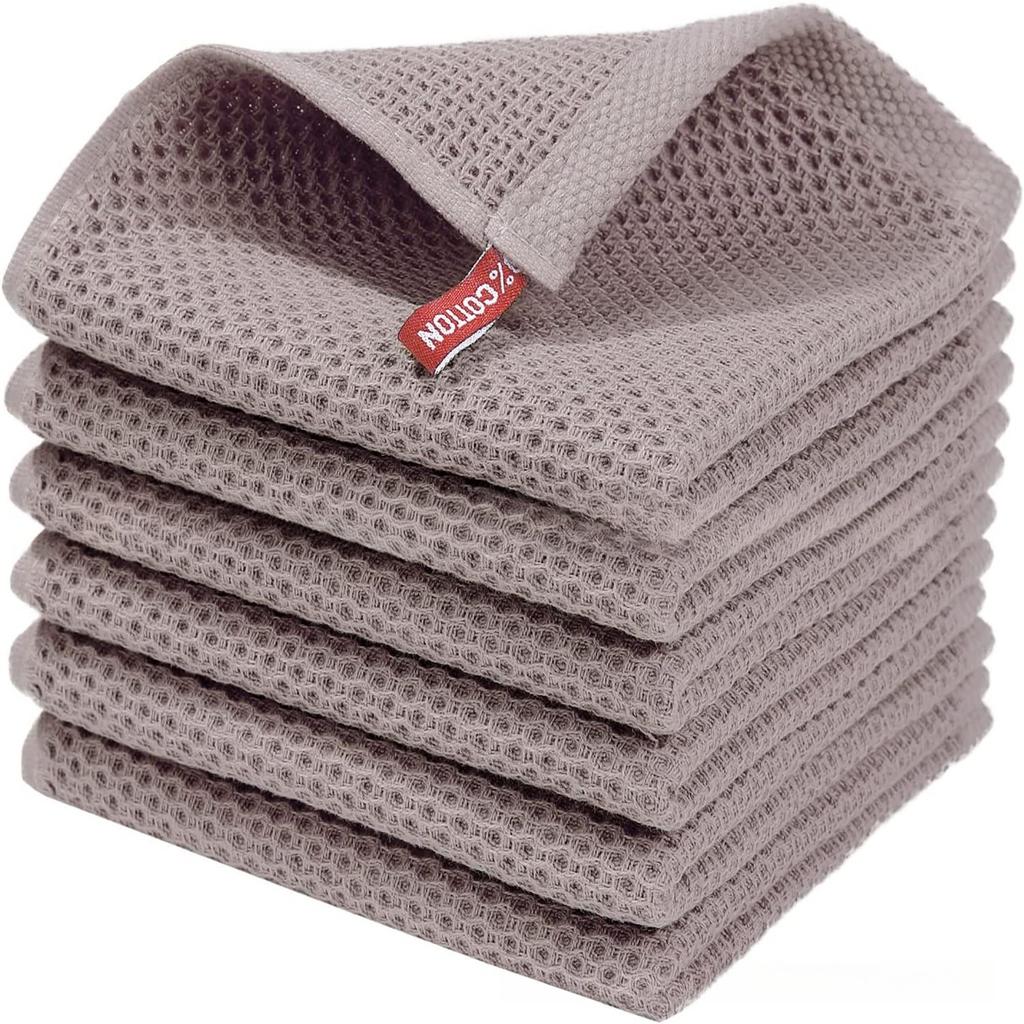 Honeycomb 100% Cotton Kitchen Towels Ultra Soft Absorbent Reusable Washable Household Dish Cloths Cleaning Towels