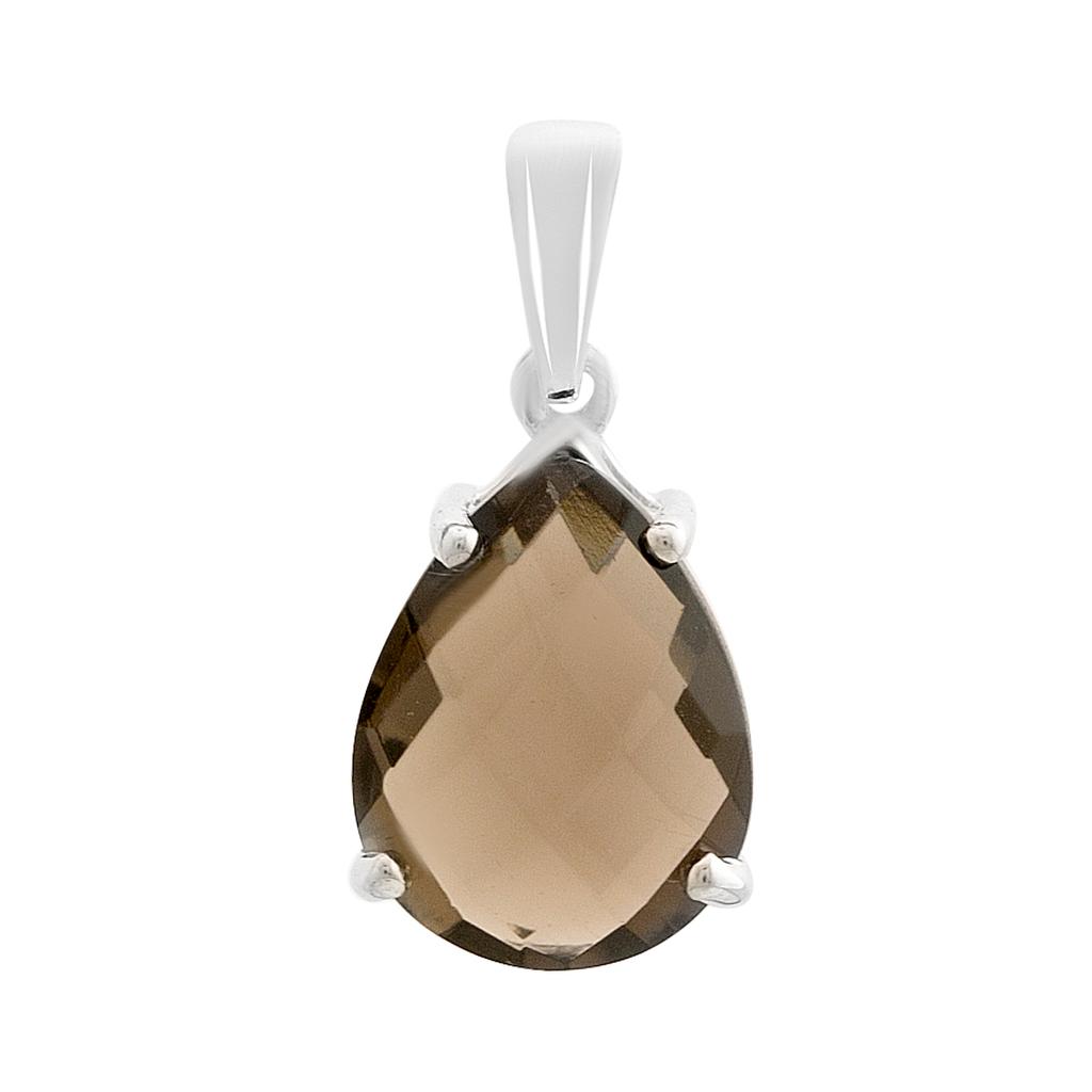 Серебряная подвеска с раухтопазом (дымчатым кварцем) 3ct (2207290)