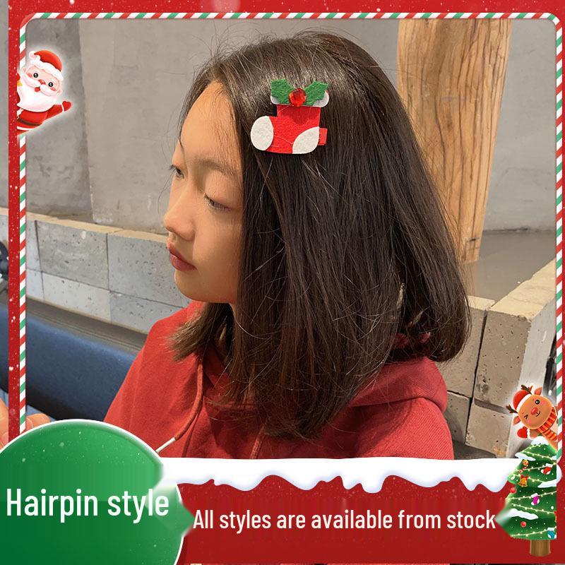 Christmas Hair Clips for Kids: Cute Cartoon Side Clips for Baby and Little Girl Hair Accessories