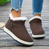 Winter Cotton Shoes Snow Boots Warm Plus Fleece Thickened Wear-Resistant Home Flat Non-Slip Women's Shoes
