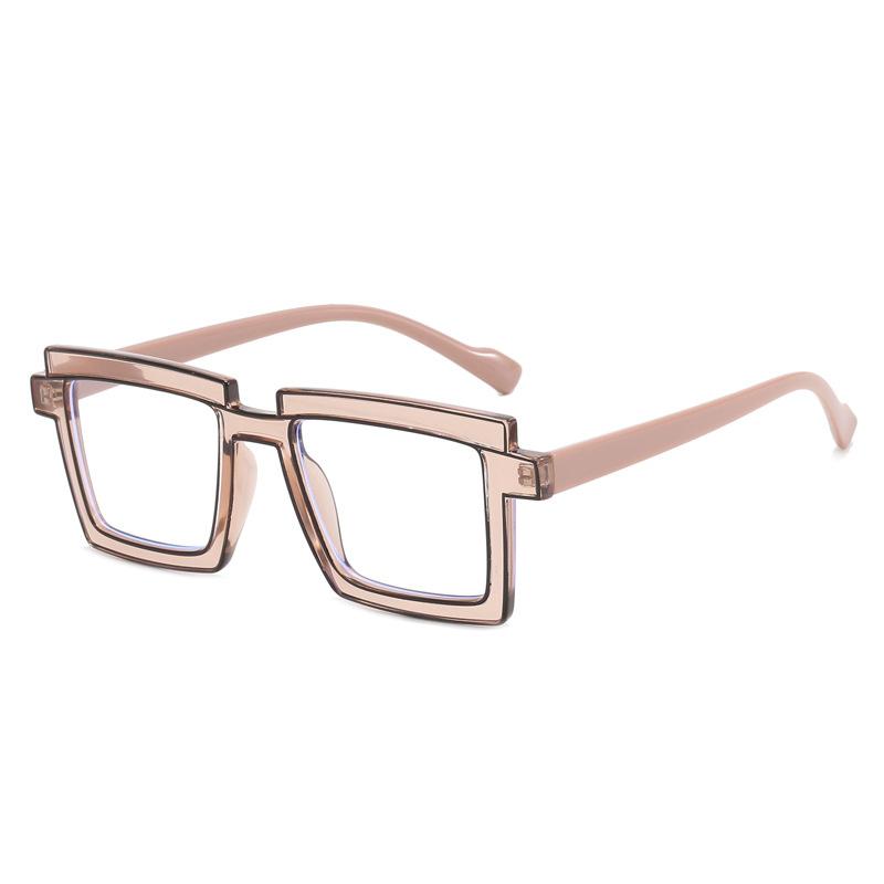 Retro Personality Rectangular Glasses Frame TR90 Eyewear for Women Men Designer Fashion Square Eyeglasses with Pouch Cloth