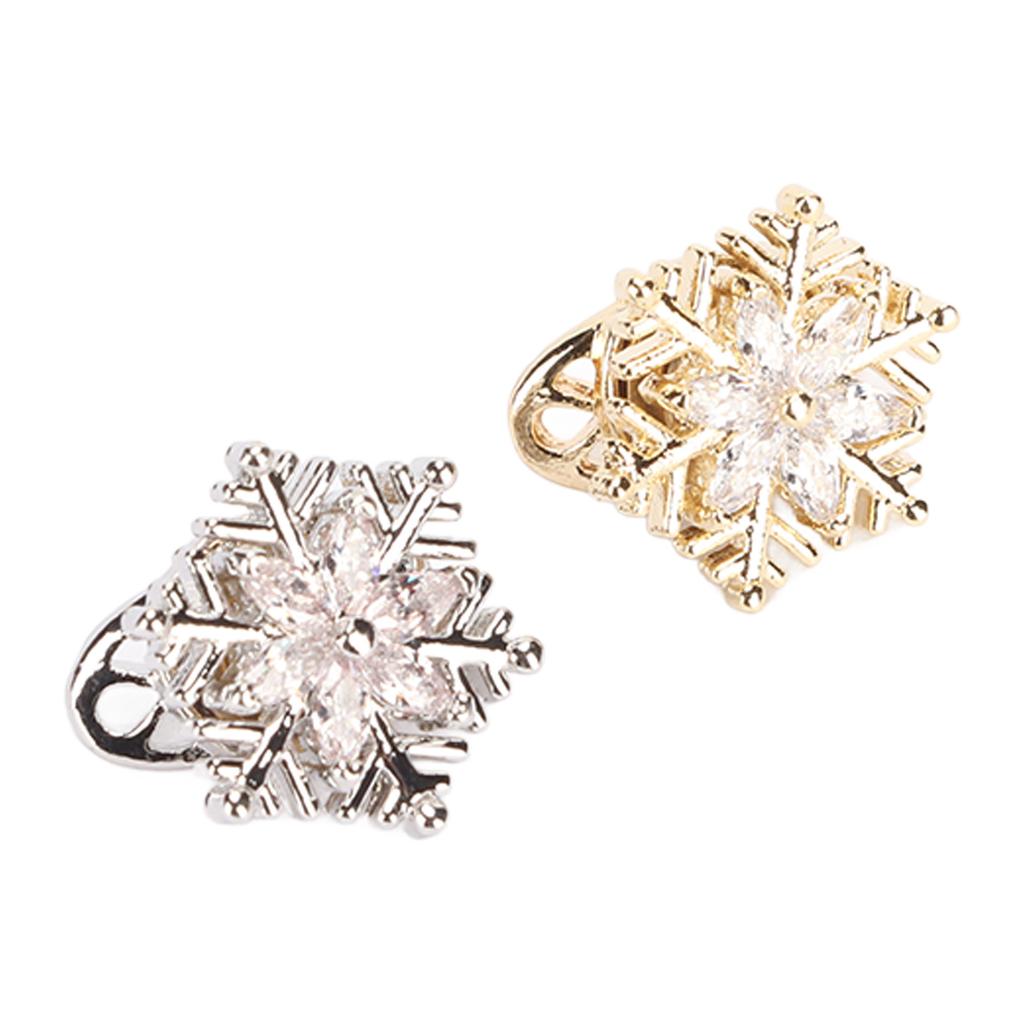 Snowflake Nail Decoration Rotatable Shiny Attractive Elegant 3D Christmas Nail Art Decor for Daily