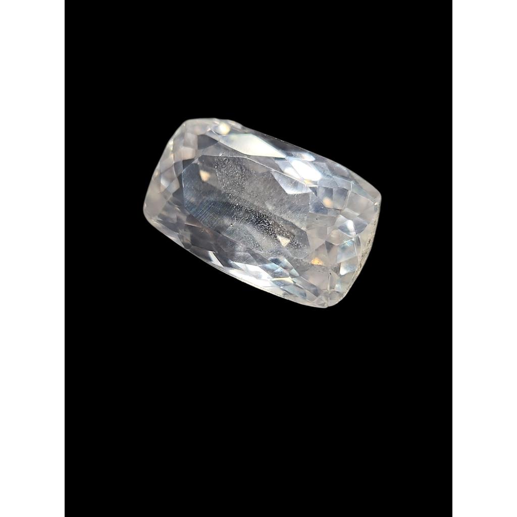 Natural Ceylon White Sapphire Cushion Cut 34.60 Ct Certified Loose Gemstone