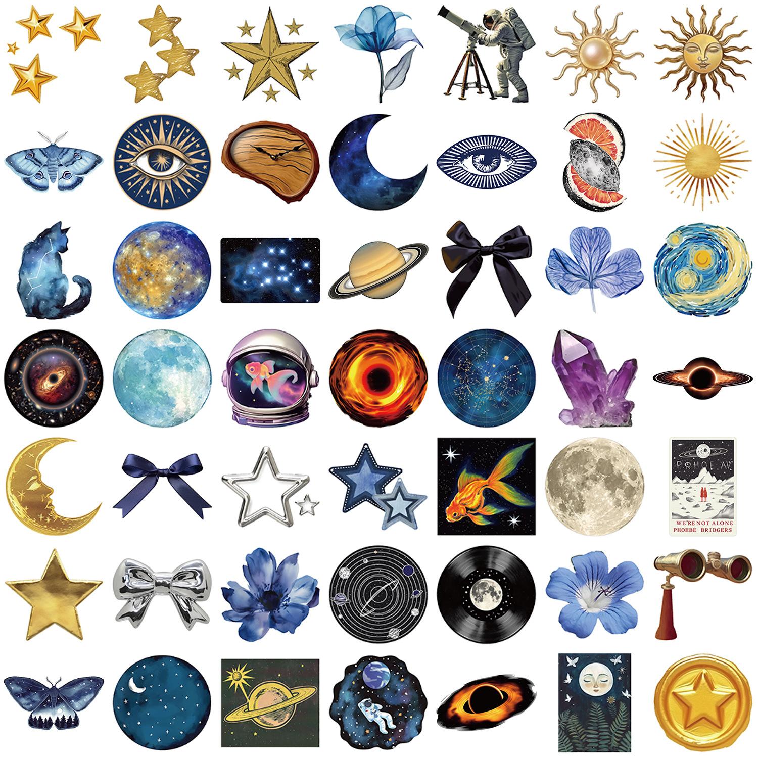 

50 Cartoon Universe Star Creative Stickers DIY Decorative Guitar Notebook Suitcase DIY Waterproof