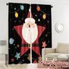 2pcs,Curtains Cartoon Santa Claus Popular Light Filtering Curtains 100% Polyester Curtains Decorations For Home Perfect for