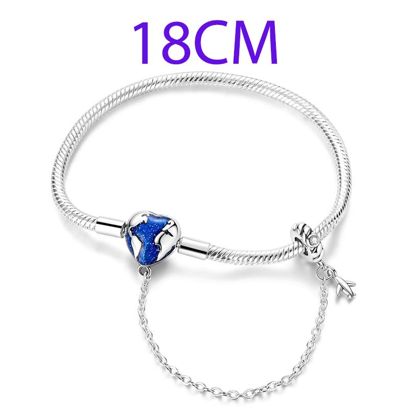 Original 925 Sterling Silver Charms Earth Passport Airplane Globe Compass Pendant Earrings Bracelet For Women Jewelry Set Gift