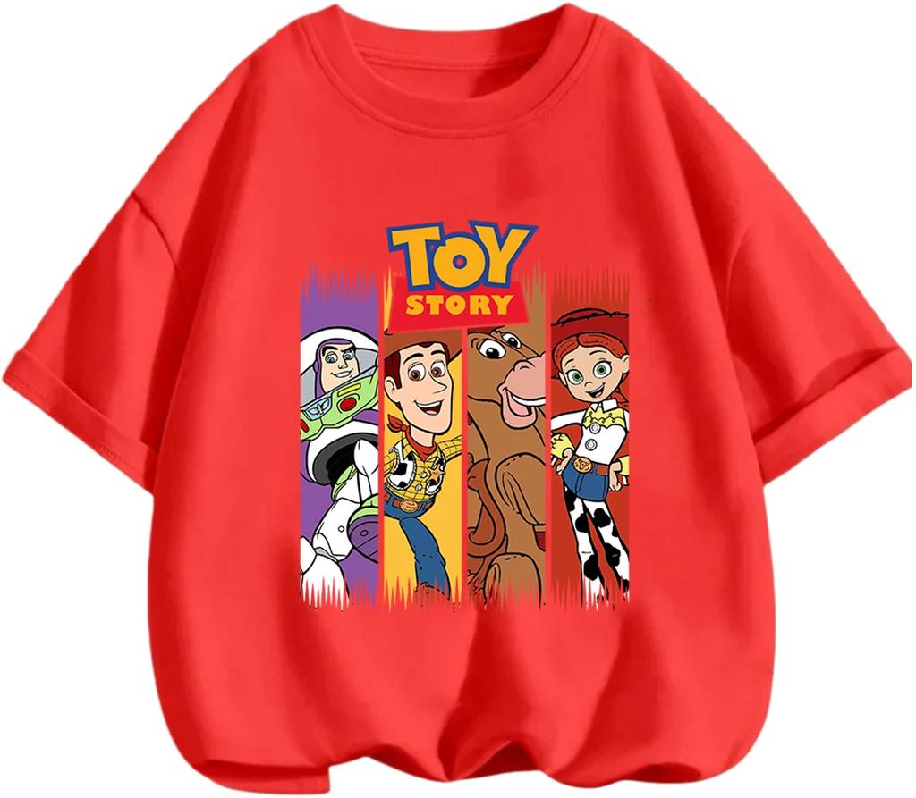 Summer Round Neck T Shirt Toy Story Classic Cartoon Print Casual Street Style Kids Boys Girls 3 14 Years