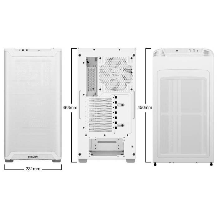 Boîtier PC - Be Quiet! - Pure Base 501 - Moyen Tour - Airflow - Vitré - Blanc