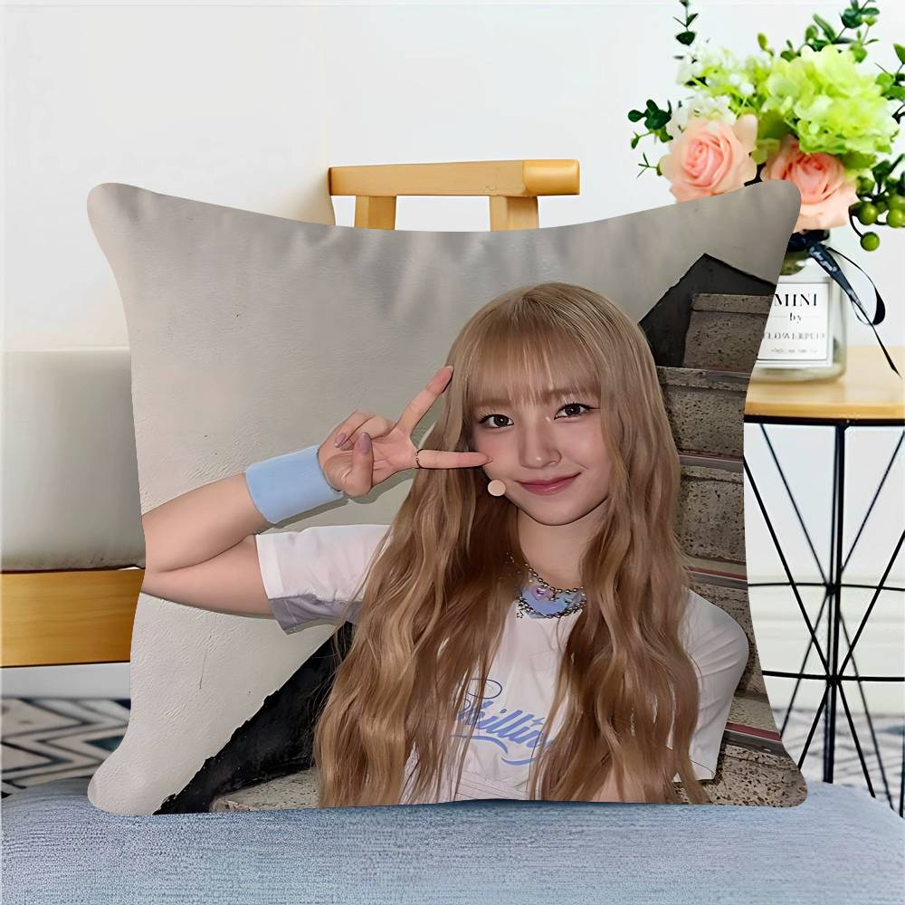 Sängerin Y-YUNHA Kissenbezug Toon Geschenk Kissenhülle Schlafzimmer Zuhause Sofa Stuhl Sitz Dekor Kissenbezug