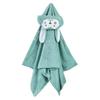 Baby Bath Towel Thick Great Water Absorption Hooded Cartoon Style Button Closure Solid Color Warm Soft Kids Bath Poncho Nap Blanket