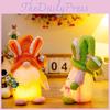 Colorful Easter Decorative Light Up Hat Rudolf Figurine Plush Easter Ornament