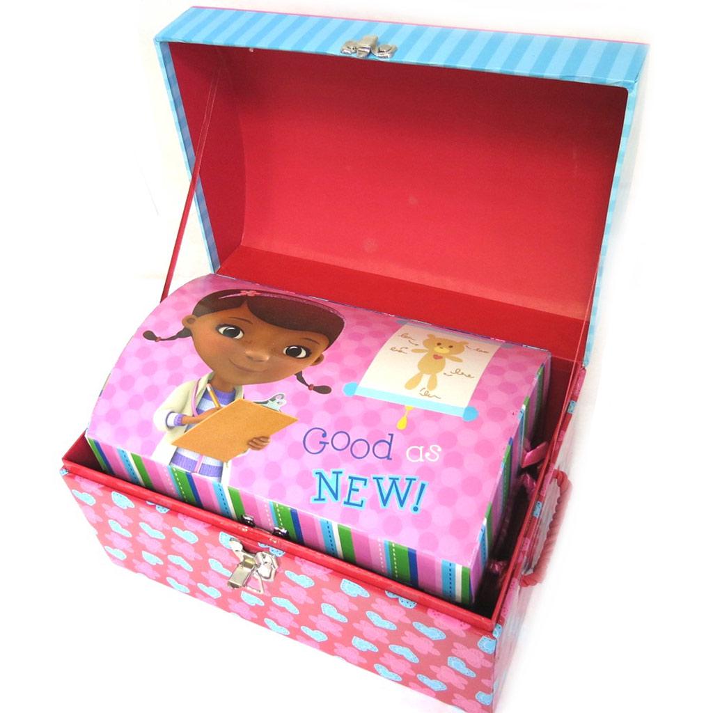 Docteur La Peluche [N0904] - Set mit 5 Kuppelkoffern 'Docteur La Peluche' rosa blau