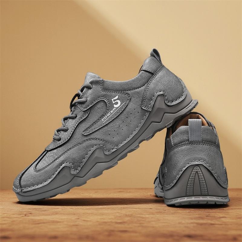 Plus Size 46 Men Split Leather Casual Leather Shoes Men Loafers Comfortable Driving Shoe Moccasins Man Flats Shoes