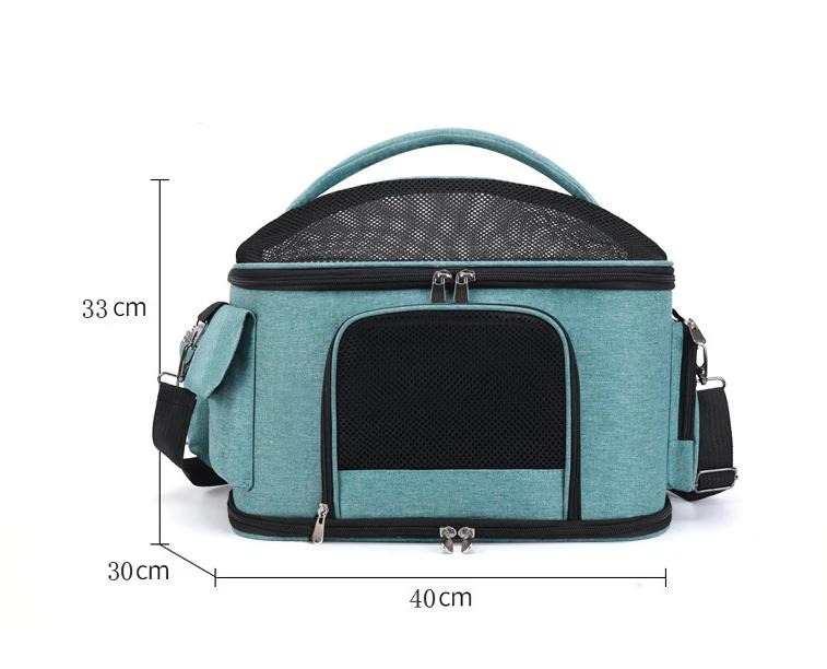 Portable Breathable Mesh Cats Dogs Shoulder Bag Cats Dogs Travel Bag Foldable Pet Carrier For Outdoor Travel Cat Dog Handbag