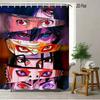 2D Flat Naruto Anime Hinata Hyuga Byakugan Yoga Pose Print Waterproof Shower Curtain For Bathroom Decor