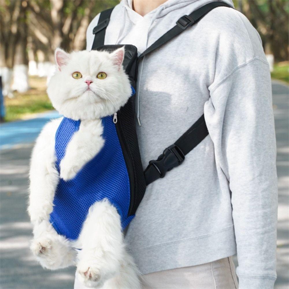 Adjustable Straps Cat Backpack Lightweight Outdoor Breathable Backpack  Cats and Dogs