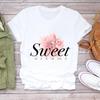 (Asian Size) T Shirt Lady Female Top Short Sleeve T-shirts Casual Printed trend butterfly style Clothing Women Fashion Graphic Tee