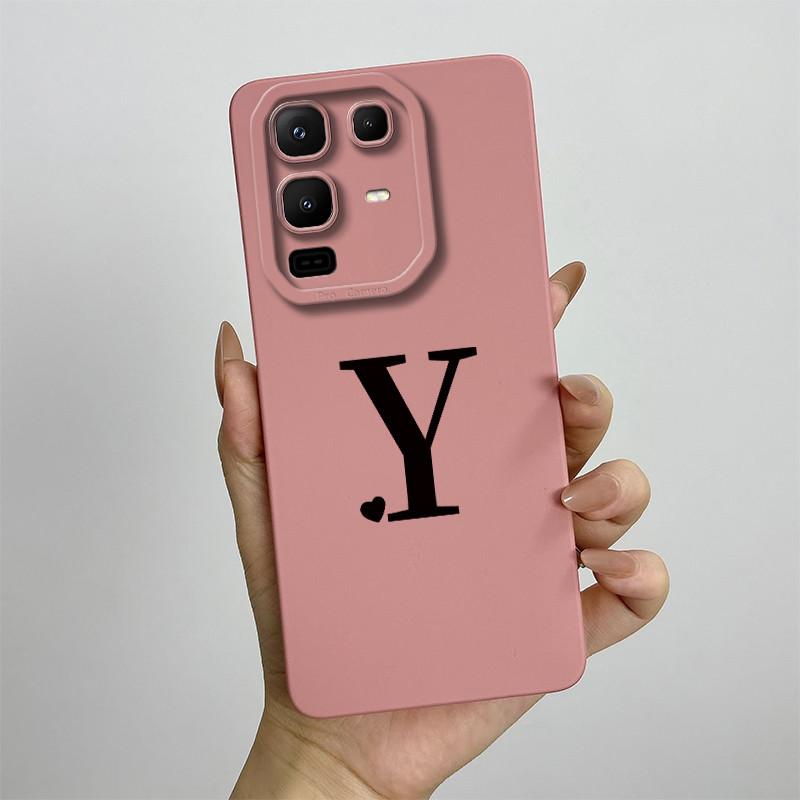 

For infinix Note 50 Pro Phone Case Luxury Initial Letters Camera Protection Back Cover Soft High Quality Liquid Silicone Bumper Note 50 Pro (4G)